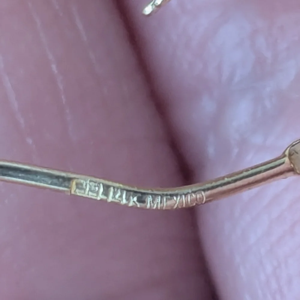 Sold ♥️14k Yellow Gold Amethyst Peridot Blue Topaz Multi-Gemstone Hoop Earrings - Picture 8 of 16